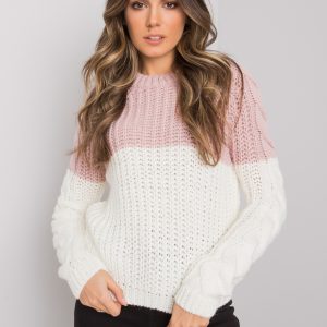 Pink-ecru women's sweater Bergerac RUE PARIS