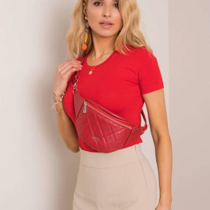 Red quilted leather kidney