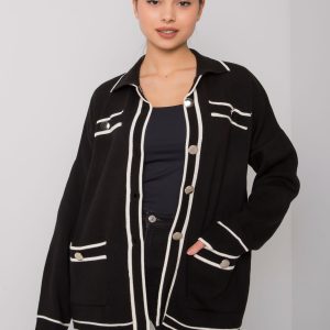 Black Cardigan with Shelton Pockets