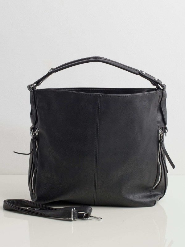 Black Eco Leather Urban Bag