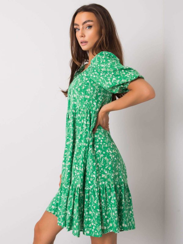 Green viscose dress Dianey RUE PARIS