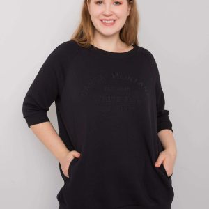 Vincente Black Plus Size Hoodie