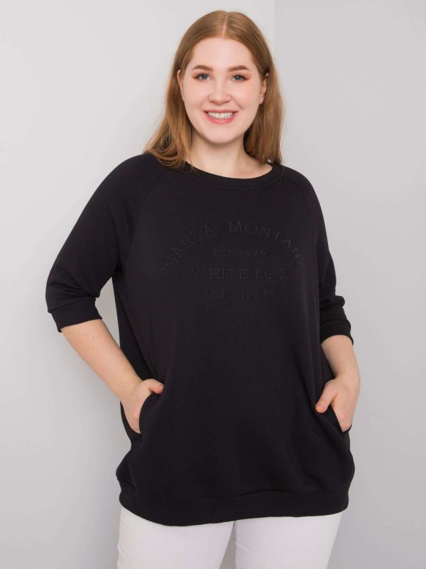 Vincente Black Plus Size Hoodie