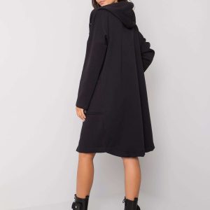 Elvina Black Long Hoodie