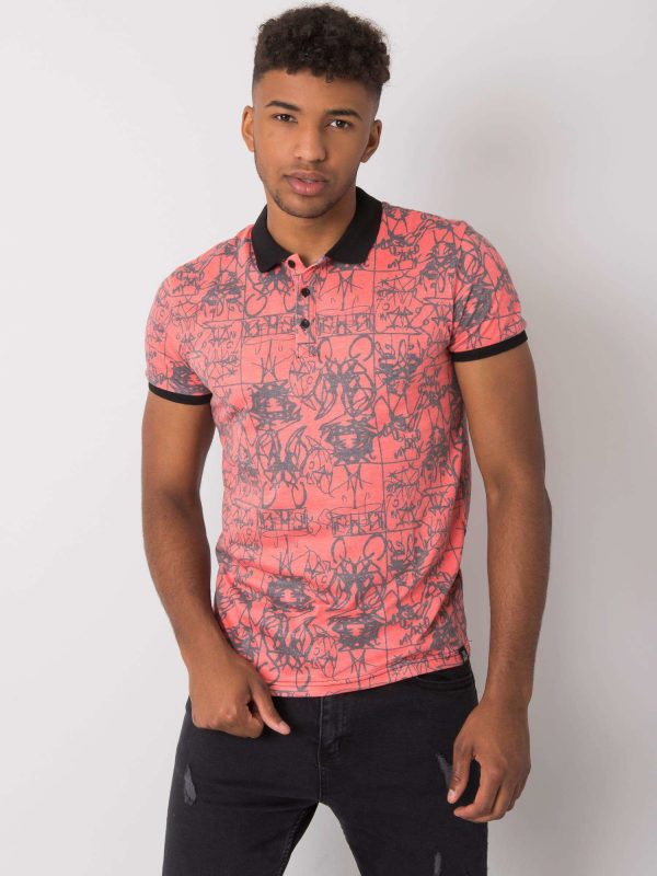 Sullivan Pattern Coral Polo Shirt