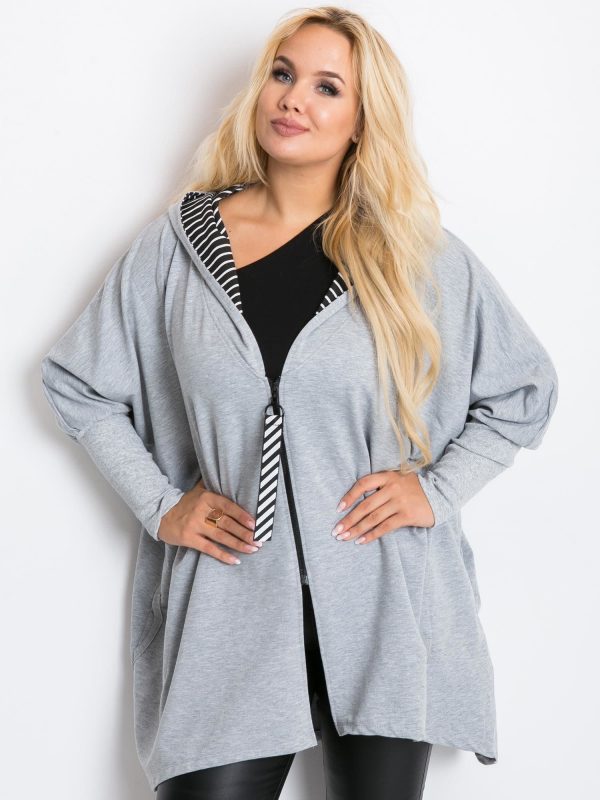 Grey plus size sweatshirt City