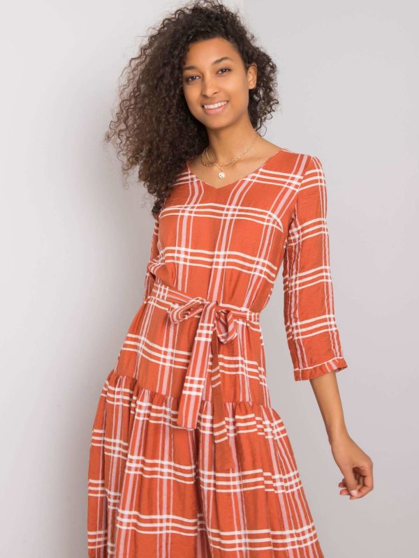 Giana Checkered Brick Dress