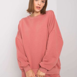 Fabrizia Dirty Pink Cotton Hoodless Sweatshirt