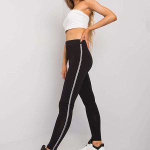 Black and silver cotton leggings Naila RUE PARIS