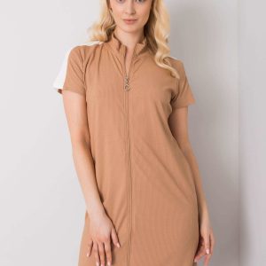 Camel casual dress Seppa RUE PARIS