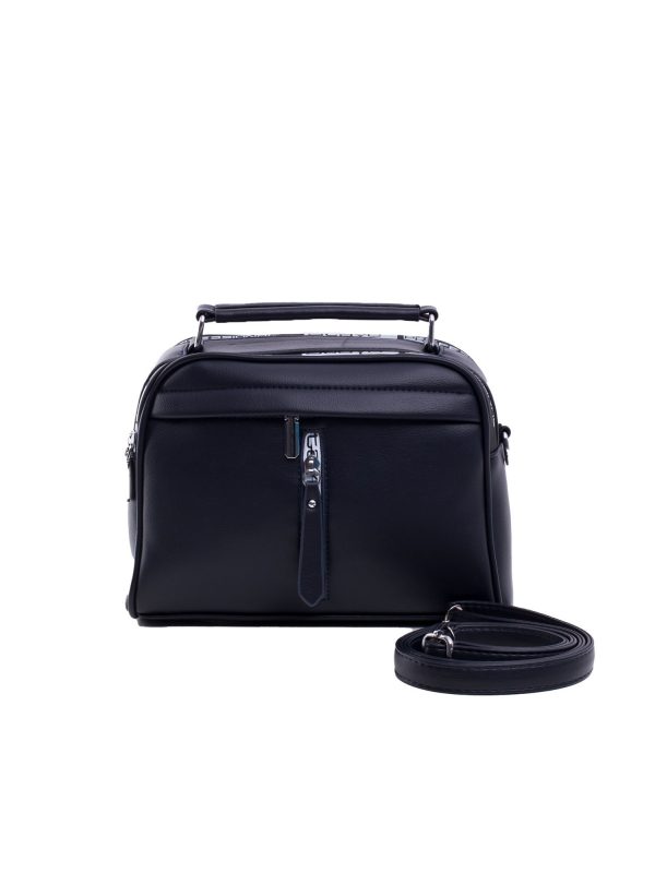 Navy Blue Ladies Handbag with Detachable Strap