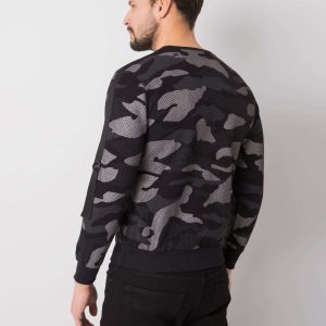 Black sweatshirt for men camo Jared