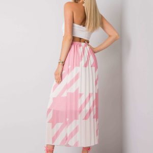 Pink Pleated Maxi Skirt Isidora