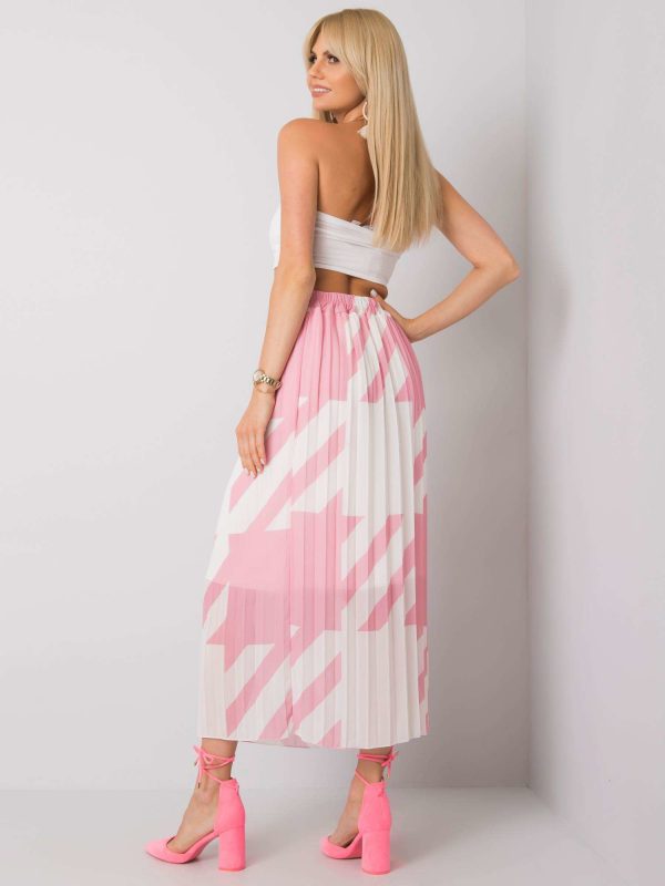 Pink Pleated Maxi Skirt Isidora