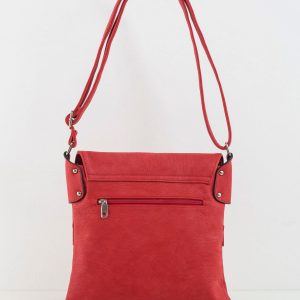 Red Eco Leather Messenger