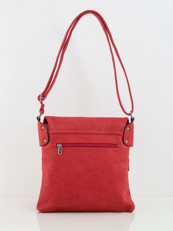 Red Eco Leather Messenger