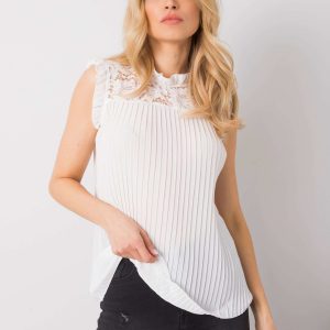 White blouse with lace Angelique