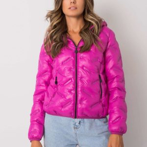 Purple transitional jacket with hood Milania