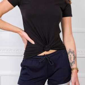 Navy Blue & Grey Smart Shorts