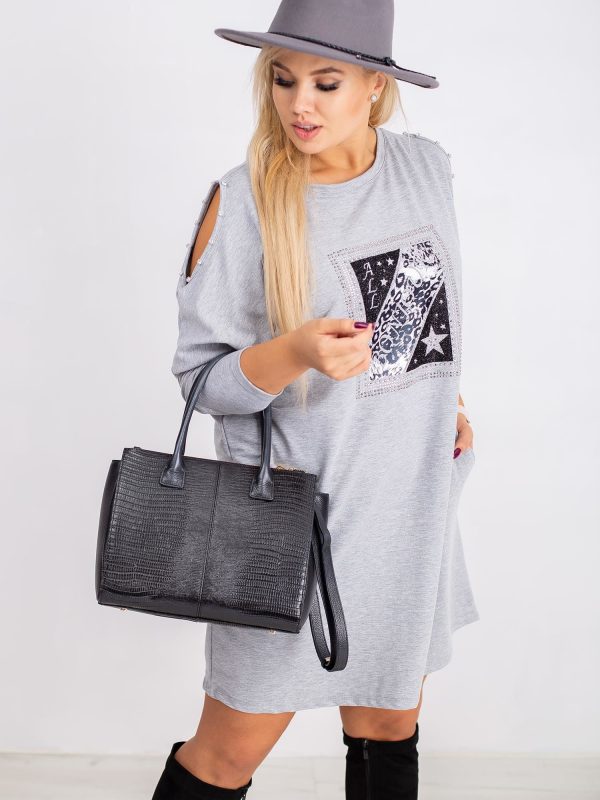 Grey Plus Size Catching Dress