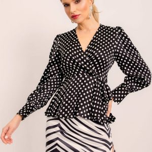 BSL Black and White Polka Dot Blouse