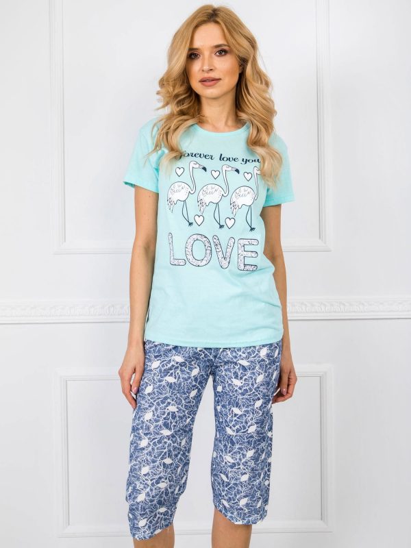 Mint Navy Blue Women's Pyjamas