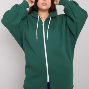 Dark Green Plus Size Hoodie Ella