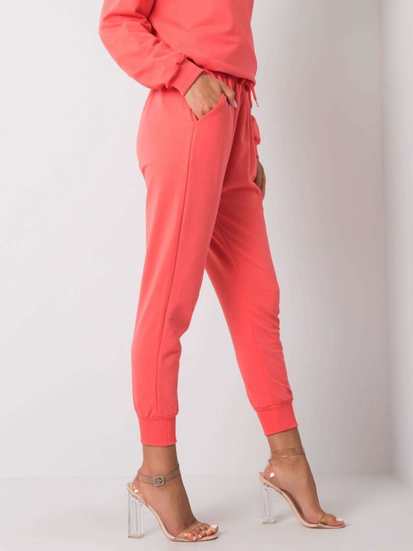 Coral Cotton Cailie Sweatpants