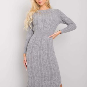 Grey knit dress Ellada RUE PARIS