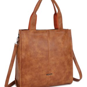 Brown eco-leather city bag LUIGISANTO