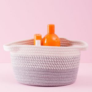 Grey-ECRU Braided Container