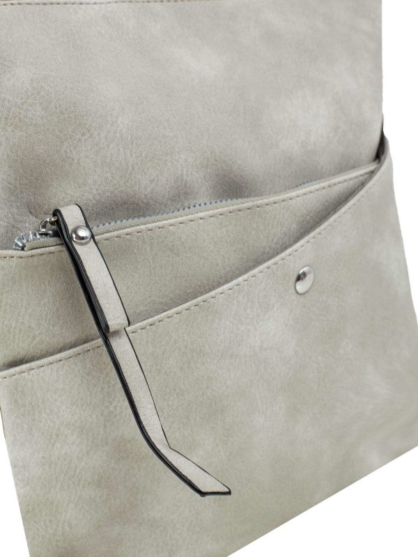 Grey ladies bag with pockets