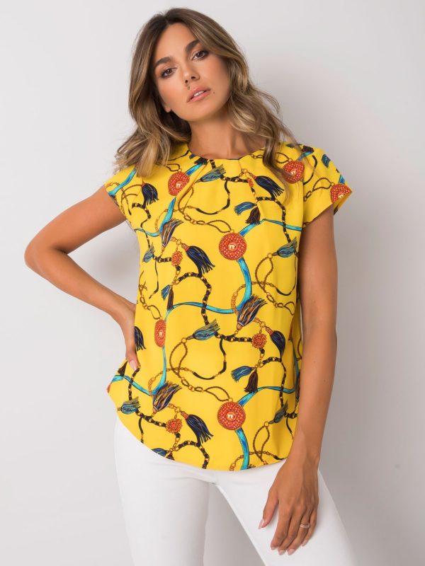 Yellow blouse with prints Aleena RUE PARIS