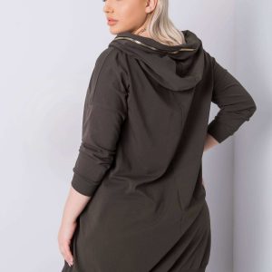 Dark Khaki Plus Size Fantasy Hoodie