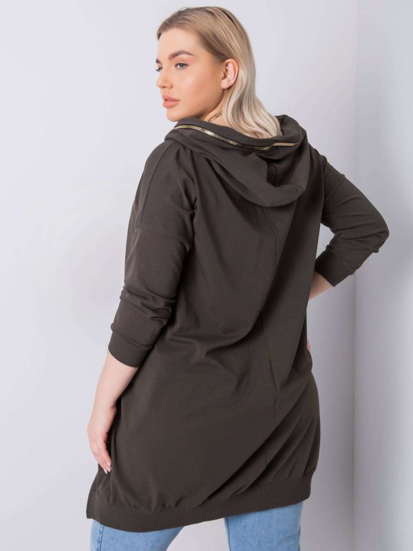 Dark Khaki Plus Size Fantasy Hoodie