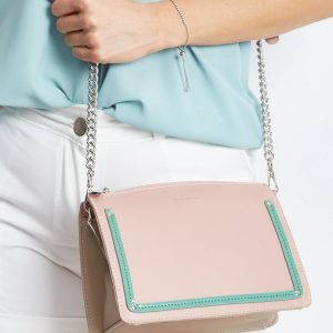 Pink-beige small handbag