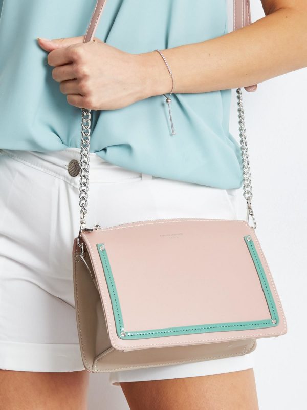 Pink-beige small handbag