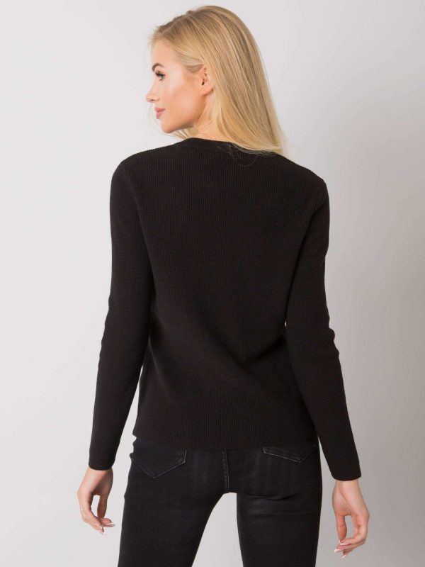 Black Baily Button Sweater