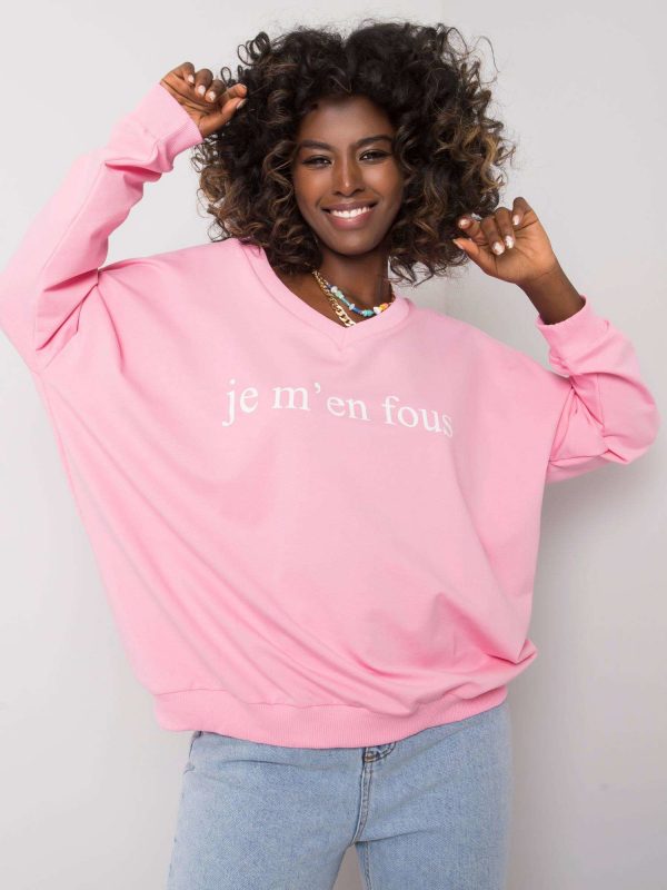 Bridgett's light pink cotton sweatshirt