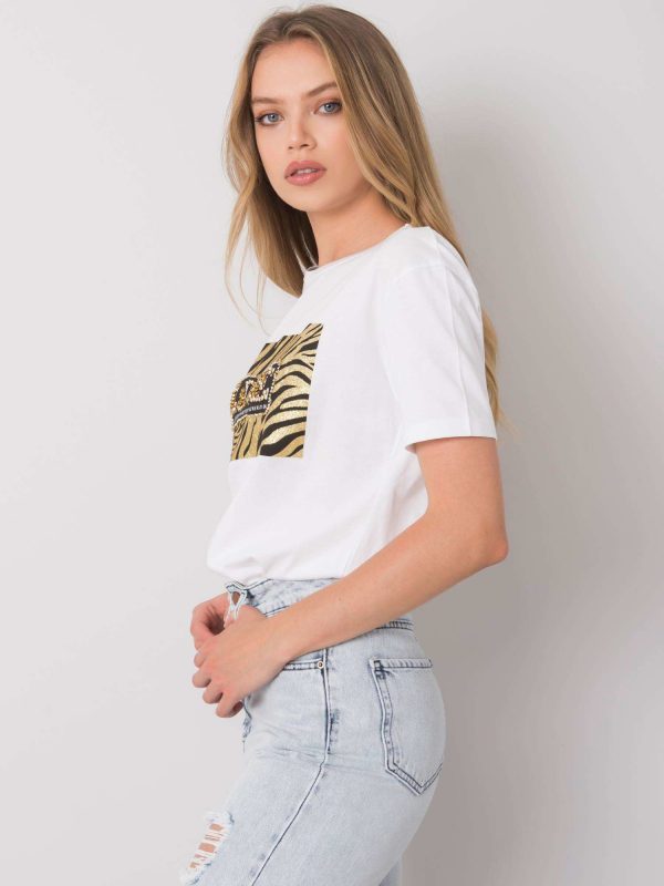 White T-shirt with Love print