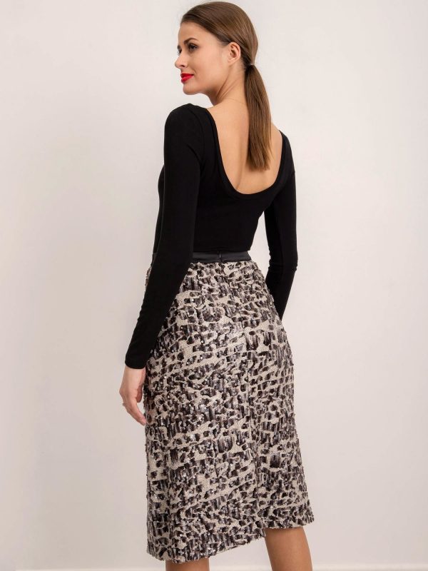 BSL Beige skirt with sequins