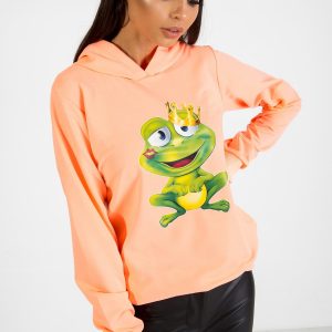 Fluo orange sweatshirt Froggy