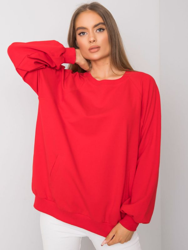 Red sweatshirt with pockets Gaelle RUE PARIS