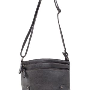 Dark grey eco leather handbag