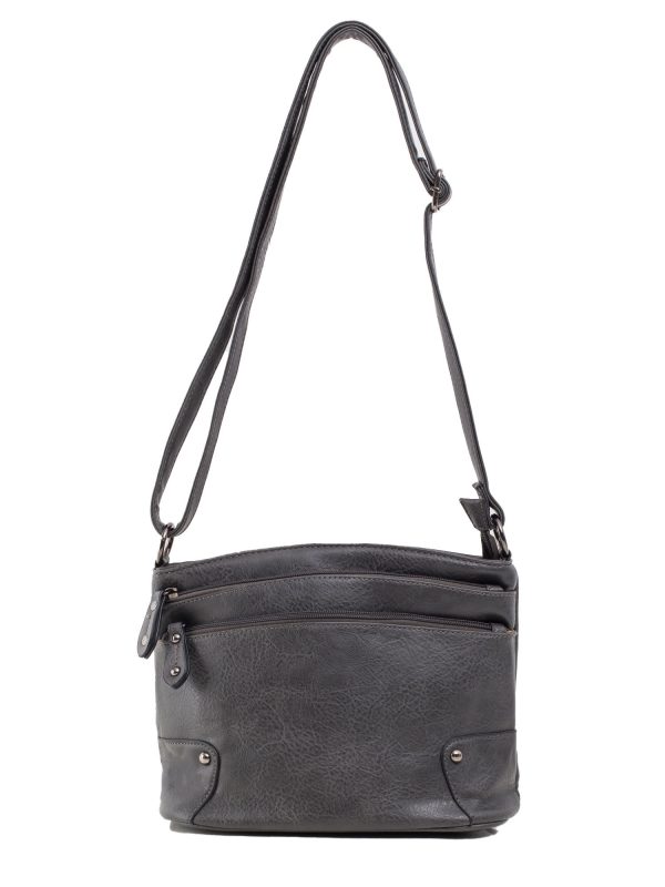 Dark grey eco leather handbag