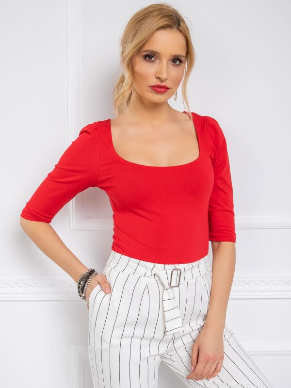 Red blouse Ines