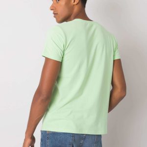 Light Green Men's T-Shirt with Asher Print