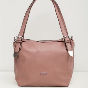 Dirty pink women's bag made of eco leather