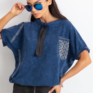 Navy blue blouse Stratosphere