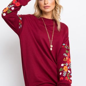 Burgundy tunic Vanessa